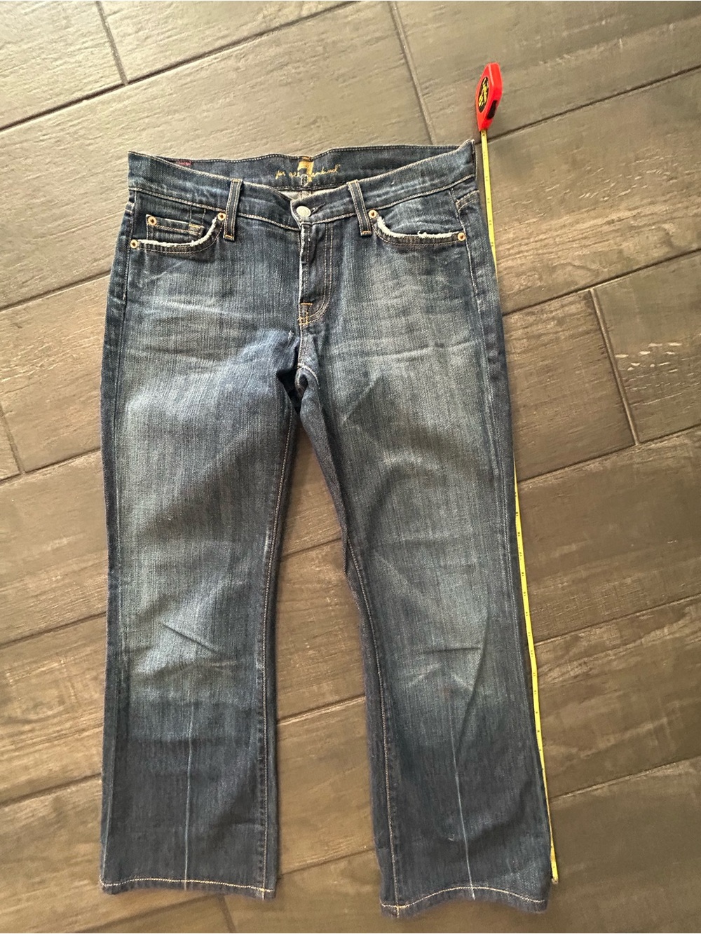 7 for all Mankind sz 28 dark rinse jeans - Picture 2 of 7
